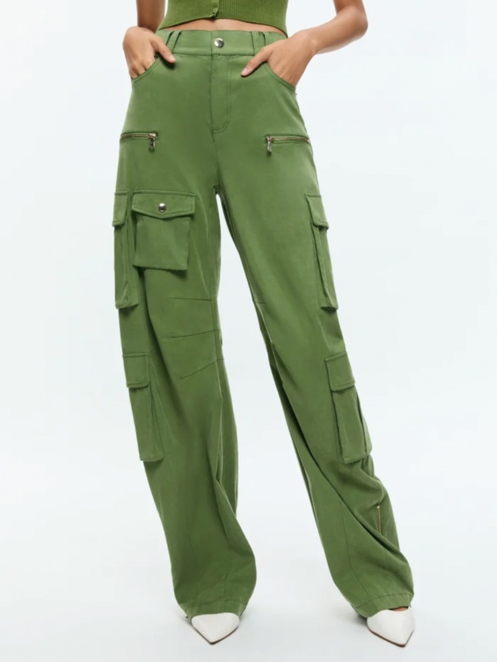 ALICE + OLIVIA AKERS OVERSIZED CARGO PANT - Picture 2 of 4